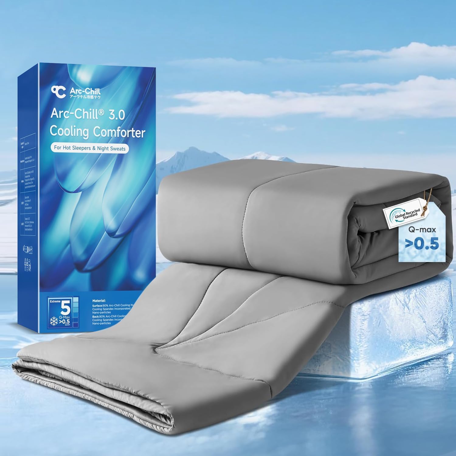 Elegear Arc-Chill Q Max 0.5 cooling blanket for hot sleepers and night sweats