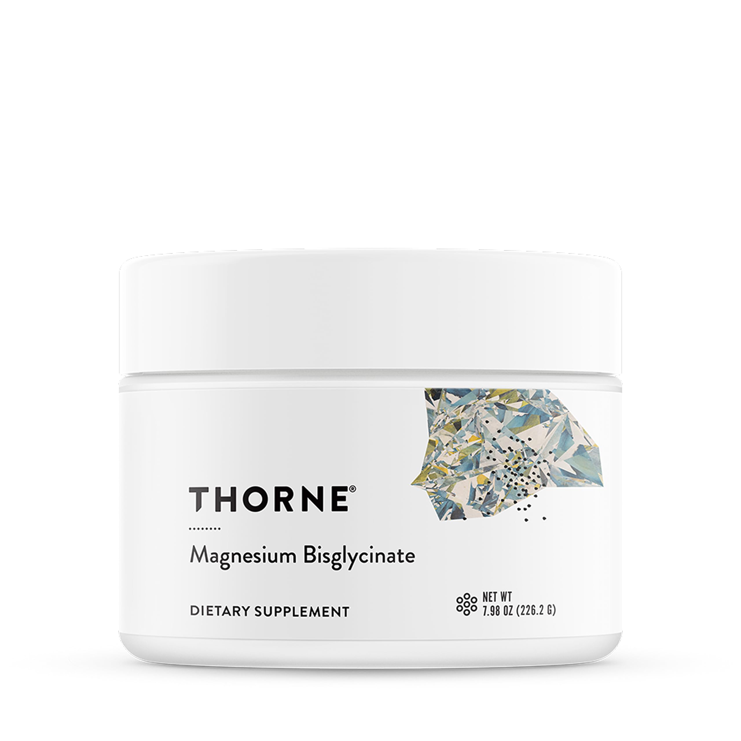 THORNE magnesium bisglycinate powder for night leg cramps and sleep quality