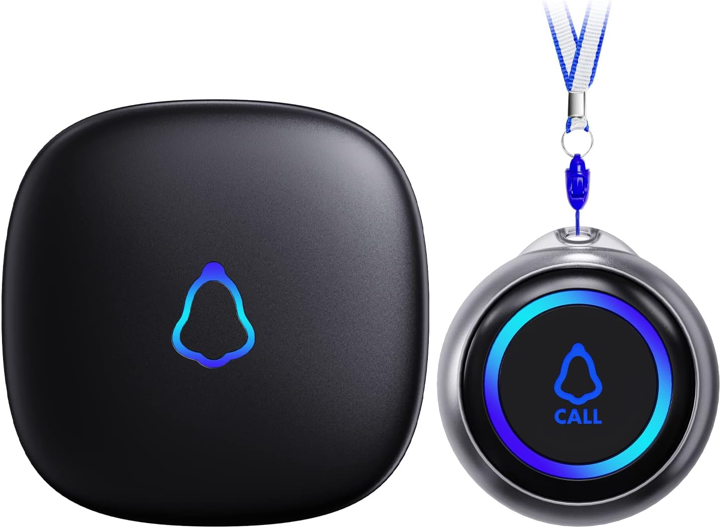 Wireless caregiver pager 1 call button and 1 receiver for elderly at home